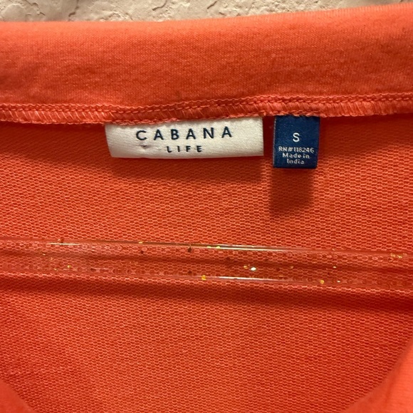 Cabana Life Dress Coral Tides French Terry Embroidery Preppy Coastal Size S - Picture 2 of 7